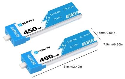 0450 mAh 30C 1s1p 3.8V HV, BT2.0