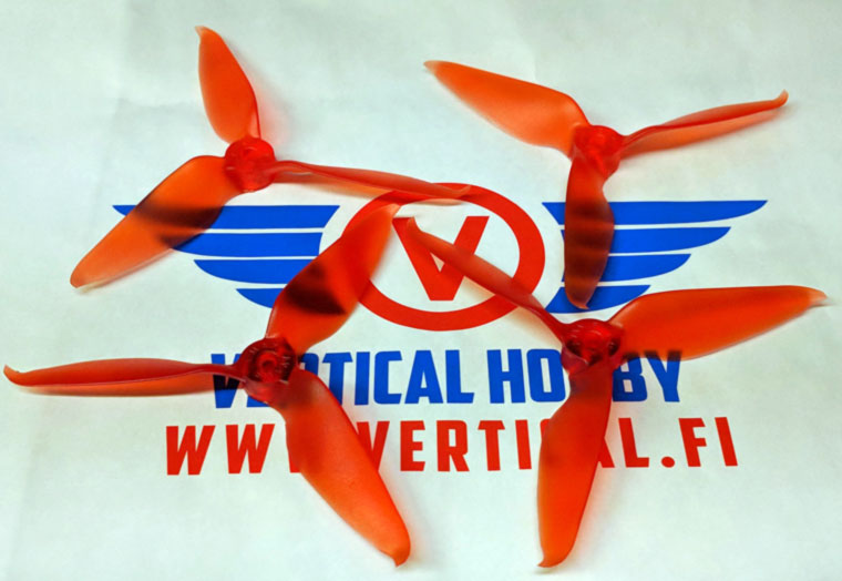 EMAX AVAN Flow 5x4.3 3-blade Prop Set-2CW and 2CCW red