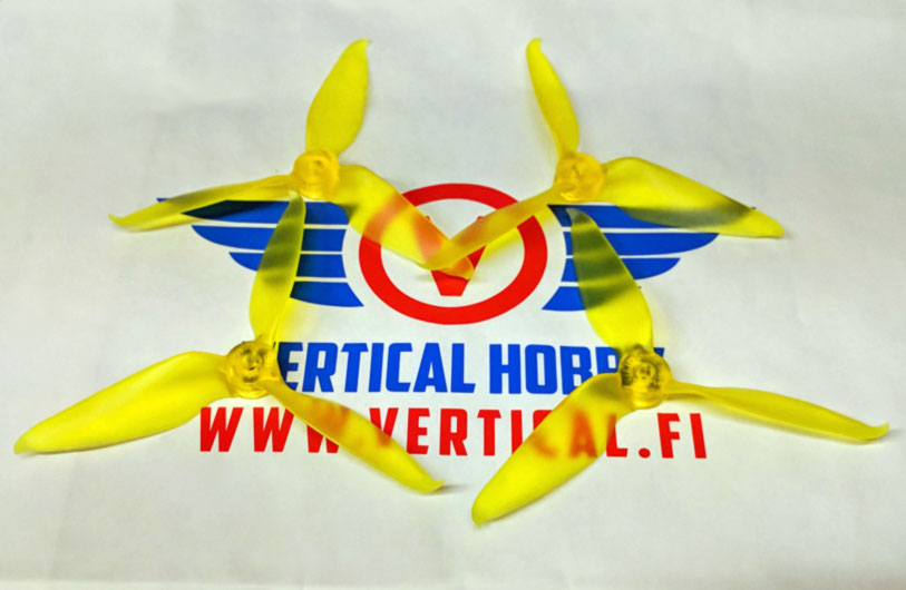 EMAX AVAN-R 5 inch 3-blade Prop Set-2CW and 2CCW yellow