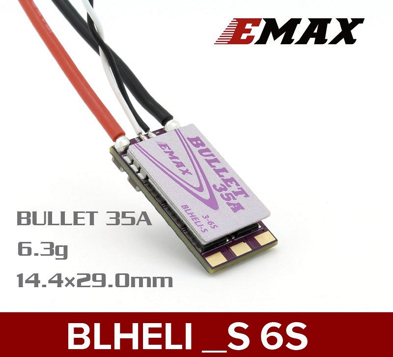 EMAX BLHELI_S Bullet Series 35A 3-6S ESC 6.3g