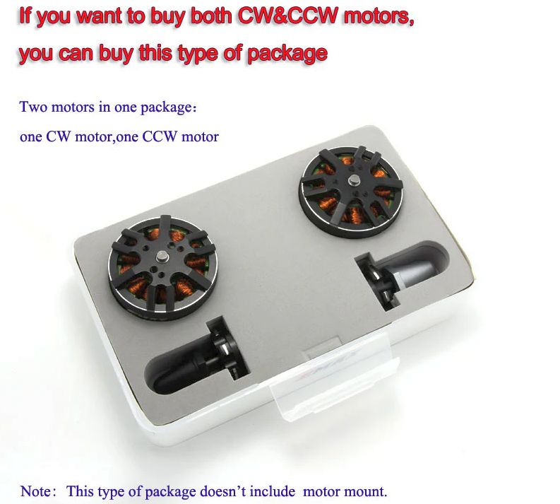 EMAX Multi copter motor MT2808 660kv, CCW &  CW thread pair