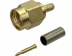 SMA Plug Male For RG174 RG316 LMR100 Cable Straight RF Coaxial A