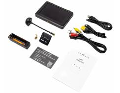 SKYZONE M5 FPV Monitori, jossa tallennus. 5.8 ja 4.9Ghz taajuude