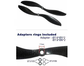 Hiilikuitupotkuri, 9x4,7 pari Slow Fly2