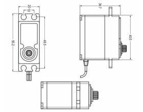 Digital 72g Metal Gear brushless HV Servo, SBUS, FrSky B17102