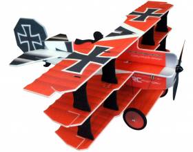 Crack Fokker Dr.1 Triplane, Red / Yellow1