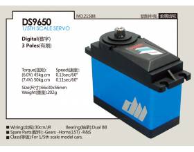Digital 202 g DS9650, HV metal gear high torque 50kg Servo2