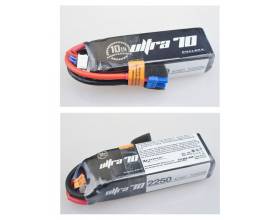 2250 mAh 70C 3s1p 11,1 v, 12 C lataus2