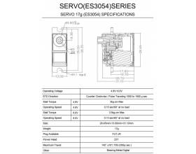 Digital 17g servo, metal gears, ES30543