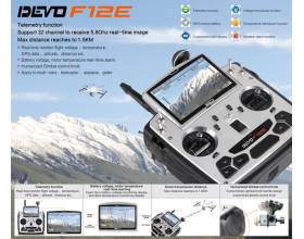Devo F12E 2,4 Ghz 12 ch FPV 5,8Ghz, kirkkaalla näytöllä4