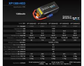1300 mAh HED 60C 3s1p 11,1 v, 5 C lataus2