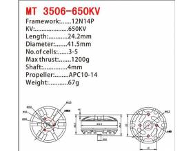 EMAX Multi copter motor MT3506, CW kierre5