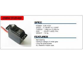 Digital 10,7 g servo metallirattailla-DSW312MG2