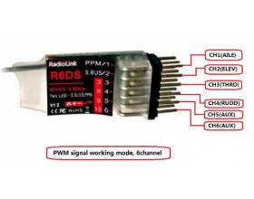 Radiolink R6DS 2.4G 6/10 channels receiver. DSSS/FHSS3