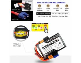 DualSky 4000mAh 7,4V 20C Lipo pack for receiver, DX2