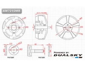 DualSky XM7010MR-7.5, short shaft, 1100W3