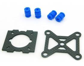Two small mounting plate and shock absorption balls, pure carbon1
