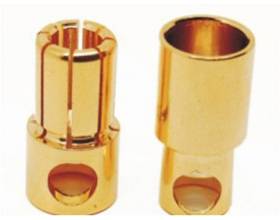 8.0 mm kullatut liittimet 2 paria1