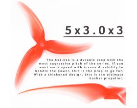 EMAX Avan Scimitar 5x3.0x3 5030-3 Propeller 2CW+2CCW Red