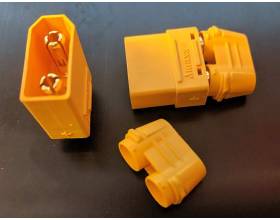 XT90 connector pair, with insulator block