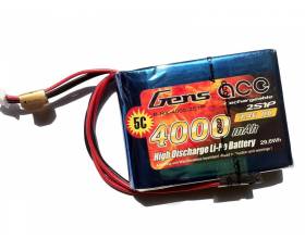 Gens ace 4000mAh 7,4V 20C Lipo akku vastaanottimelle, DX